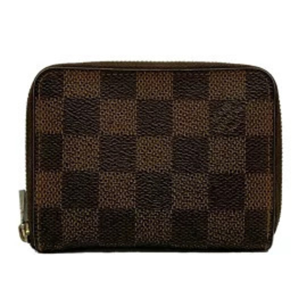 LOUIS VUITTON Zippy Wallet Coin Case Ebene Brown